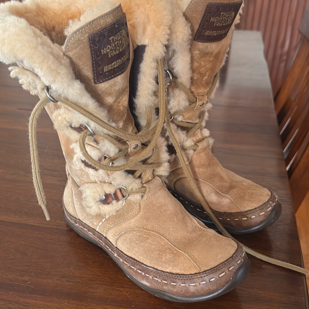 Northface boots. Waterproof and insulated. Great traction.